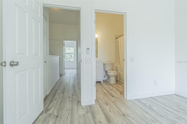 6229 Bayside Key Dr, Tampa, FL 33615 - hallway featuring light wood finished floors and baseboards