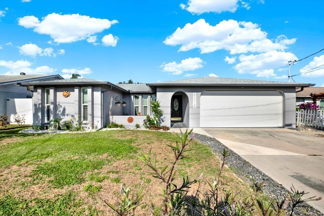 13926 Darlene Ave, Hudson, FL 34667 - ranch-style home with a garage, stucco siding, and concrete driveway