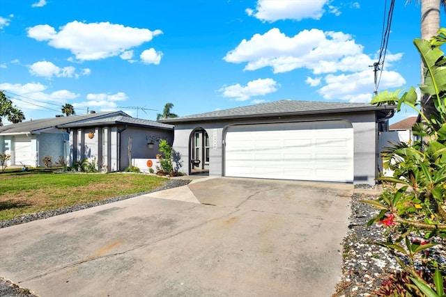 13926 Darlene Ave, Hudson, FL 34667 - single story home featuring stucco siding, a front yard, an attached garage, and concrete driveway