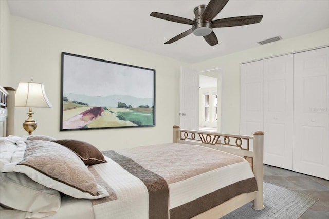 13926 Darlene Ave, Hudson, FL 34667 - bedroom featuring a closet and a ceiling fan