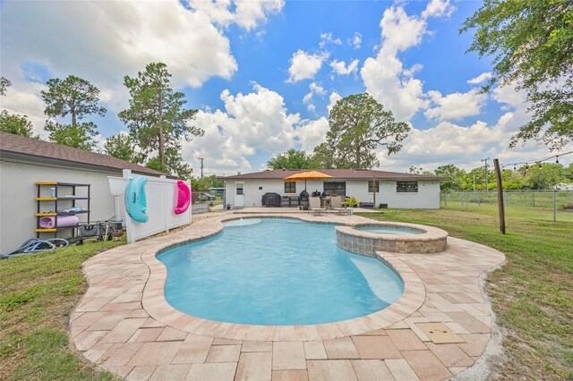 3217 Mott Rd, Dover, FL 33527 - view of pool featuring a patio and a pool with connected hot tub