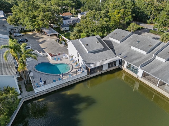 500 New York Ave Unit 23, Dunedin, FL 34698 - drone / aerial view of a pool area