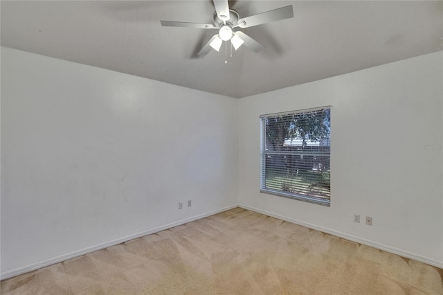 4418 River Overlook Dr, Valrico, FL 33596 - spare room with light colored carpet, baseboards, and a ceiling fan