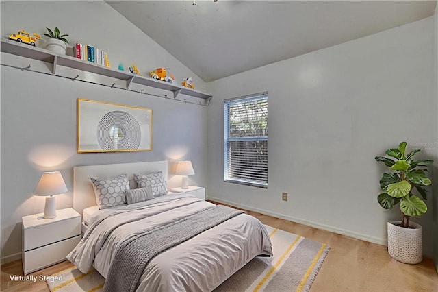 4418 River Overlook Dr, Valrico, FL 33596 - bedroom with lofted ceiling and baseboards
