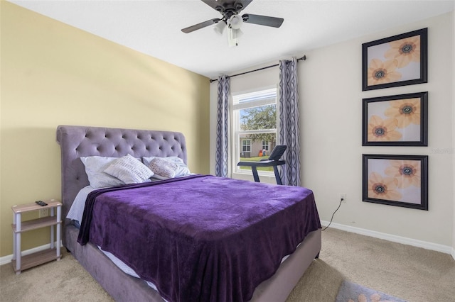 30936 Summer Sun Loop, Wesley Chapel, FL 33545 - carpeted bedroom with baseboards and a ceiling fan