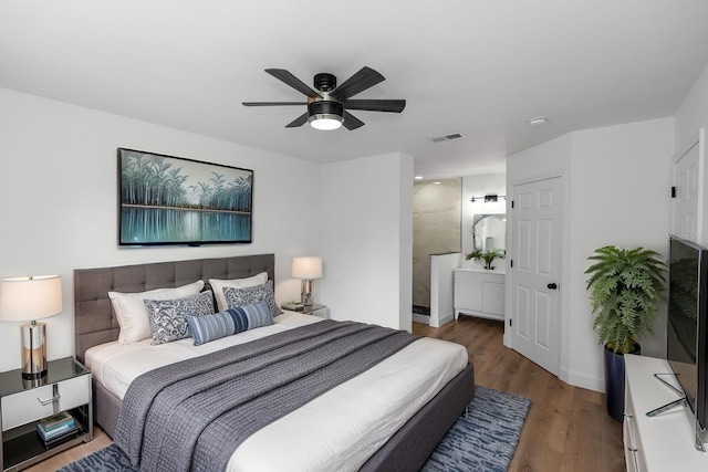 1161 Orangewood Ave, Deland, FL 32724 - bedroom featuring wood finished floors, baseboards, and ceiling fan