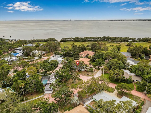 1470 Serpentine Dr S, Saint Petersburg, FL 33705 - aerial view of property and surrounding area with a large body of water and nearby suburban area
