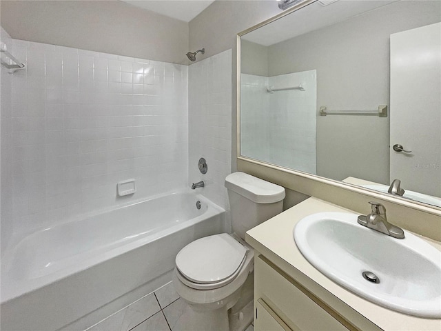 8812 Bayaud Dr, Tampa, FL 33626 - full bath with toilet, bathing tub / shower combination, vanity, and tile patterned floors
