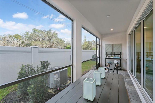 3424 Timber Crossing Ave, Brandon, FL 33511 - sunroom featuring recessed lighting