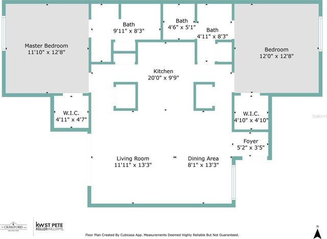 3595 41st Ln S Unit L, Saint Petersburg, FL 33711 - floor plan / room layout