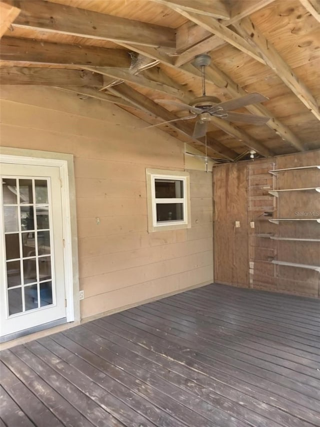2220 Woods Trl, Lakeland, FL 33809 - wooden terrace with a ceiling fan