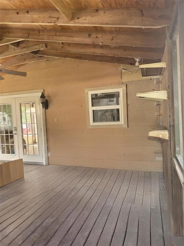 2220 Woods Trl, Lakeland, FL 33809 - wooden deck with french doors