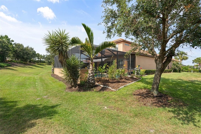 12672 Fontana Loop, Bradenton, FL 34211 - view of grassy yard with a lanai