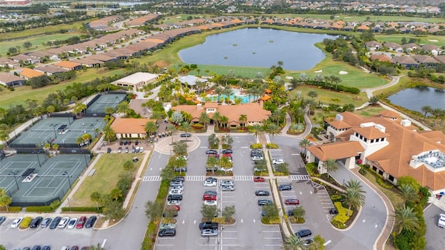 12672 Fontana Loop, Bradenton, FL 34211 - aerial overview of property's location featuring a local golf course, a large body of water, and nearby suburban area