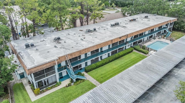 1485 Lakeview Rd Unit 19, Clearwater, FL 33756 - bird's eye view of a pool area
