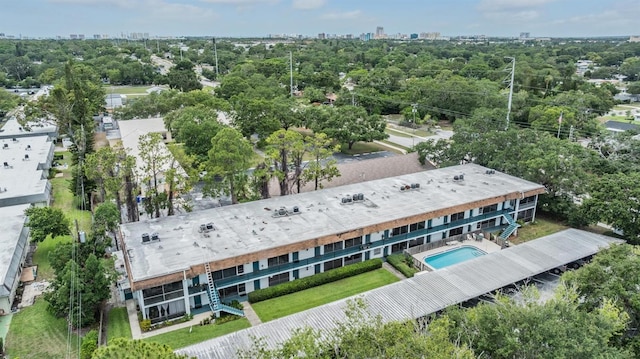 1485 Lakeview Rd Unit 19, Clearwater, FL 33756 - drone / aerial view of a pool
