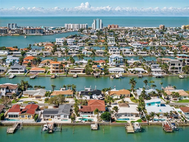 11285 8th St E, Treasure Island, FL 33706 - aerial perspective of suburban area with a large body of water