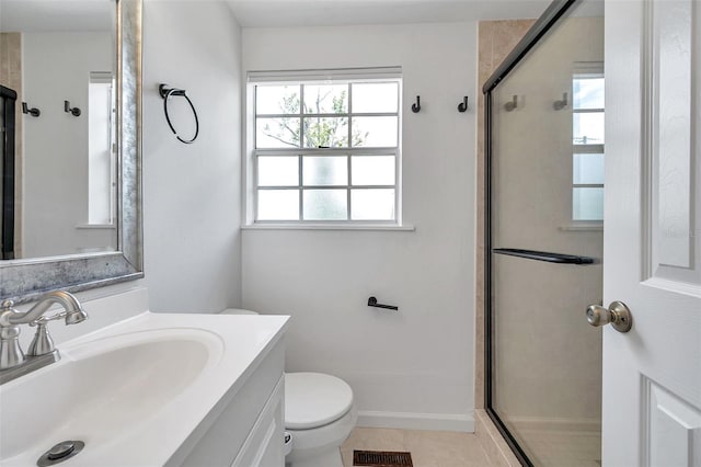 3865 Gatewood Dr, Sarasota, FL 34232 - bathroom with toilet, a stall shower, and vanity