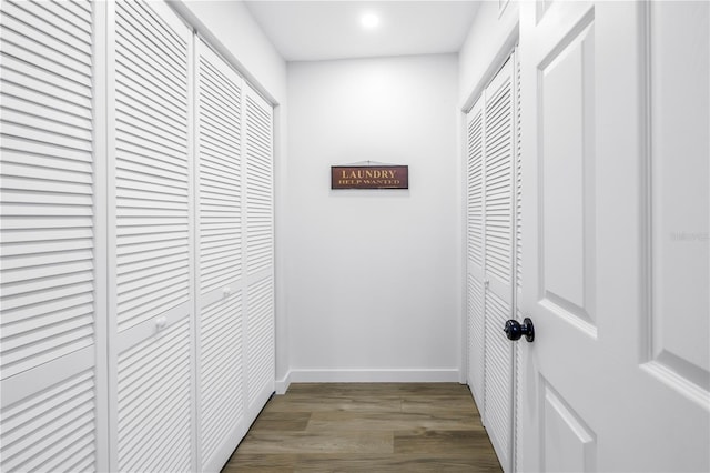 300 33rd Ave N, Saint Petersburg, FL 33704 - corridor featuring wood finished floors, baseboards, and recessed lighting