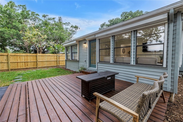 300 33rd Ave N, Saint Petersburg, FL 33704 - deck featuring a fenced backyard