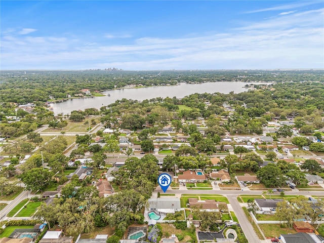 2554 Lake Ellen Cir, Tampa, FL 33618 - aerial view of property and surrounding area with a nearby body of water and nearby suburban area
