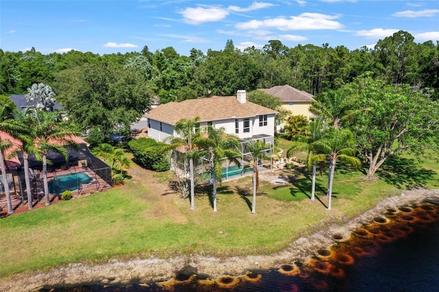 5160 Loquat Ct, Palm Harbor, FL 34685 - aerial view of property and surrounding area with a pool