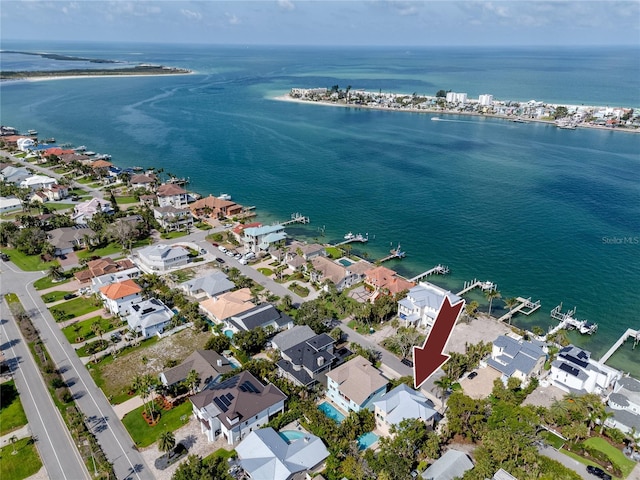 405 8th Ave N, Tierra Verde, FL 33715 - aerial overview of property's location with a nearby body of water and nearby suburban area