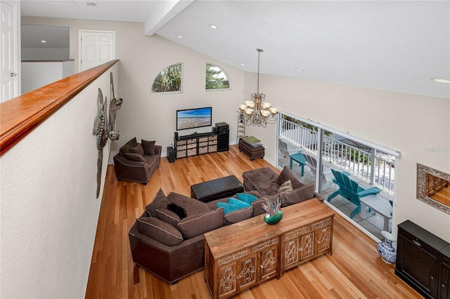 405 8th Ave N, Tierra Verde, FL 33715 - living area featuring wood finished floors, a chandelier, and recessed lighting