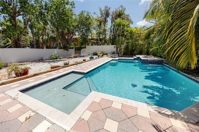 405 8th Ave N, Tierra Verde, FL 33715 - view of pool with a fenced backyard