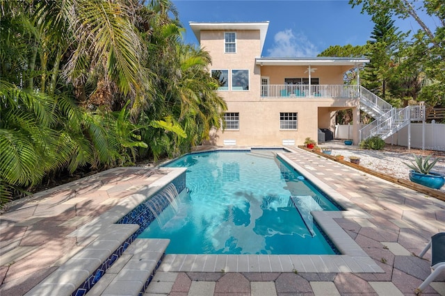 405 8th Ave N, Tierra Verde, FL 33715 - view of pool featuring stairs and a patio