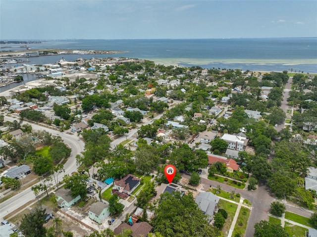 1825 2nd St S, Saint Petersburg, FL 33705 - aerial view of property's location featuring a nearby body of water and nearby suburban area