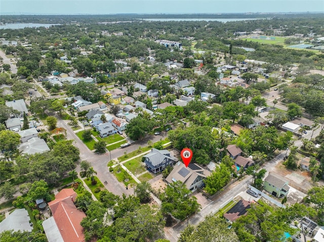 1825 2nd St S, Saint Petersburg, FL 33705 - aerial view of property and surrounding area with a large body of water and nearby suburban area