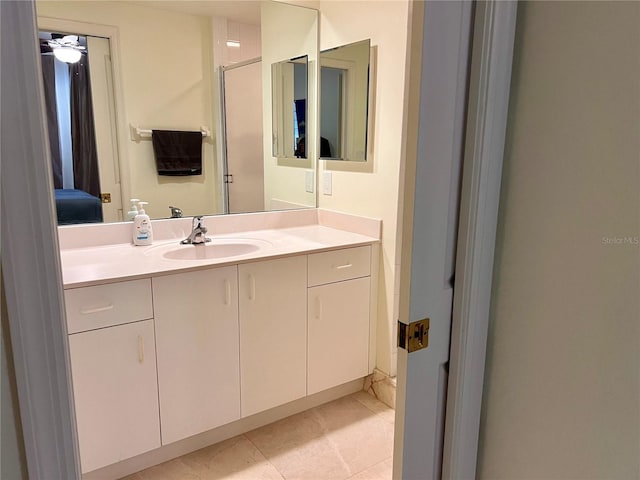 1180 Gulf Blvd Unit 306, Clearwater, FL 33767 - bathroom featuring vanity and an enclosed shower