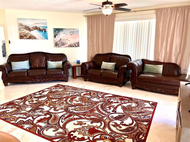 1180 Gulf Blvd Unit 306, Clearwater, FL 33767 - living room with a ceiling fan