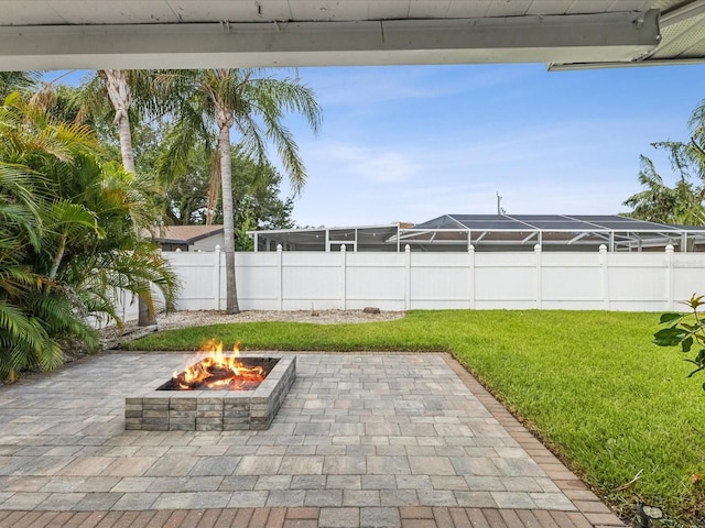 2016 Cove Dr, Largo, FL 33774 - view of patio / terrace with a fire pit