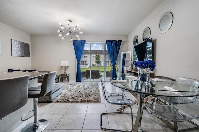 7030 Summer Holly Pl, Riverview, FL 33578 - tiled dining area featuring a chandelier