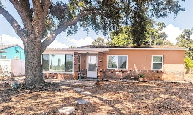 1117 Tyrone Blvd N, Saint Petersburg, FL 33710 - view of front facade featuring brick siding and crawl space