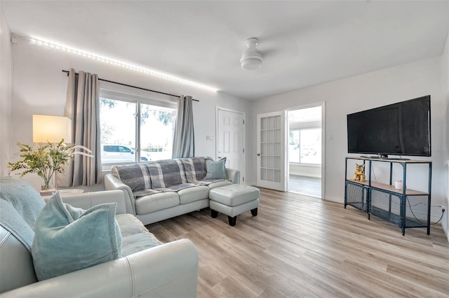 1117 Tyrone Blvd N, Saint Petersburg, FL 33710 - living area with plenty of natural light, light wood-type flooring, and baseboards