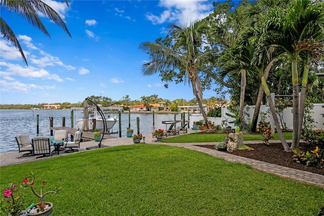 4649 Neptune Dr SE, Saint Petersburg, FL 33705 - dock with boat lift and a water view