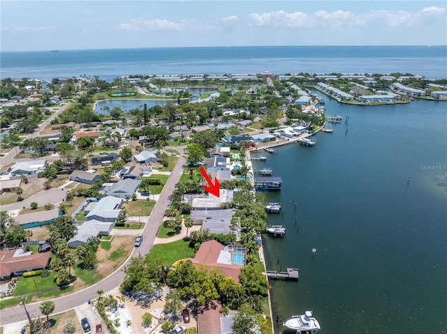 4649 Neptune Dr SE, Saint Petersburg, FL 33705 - view of property location featuring a large body of water and nearby suburban area