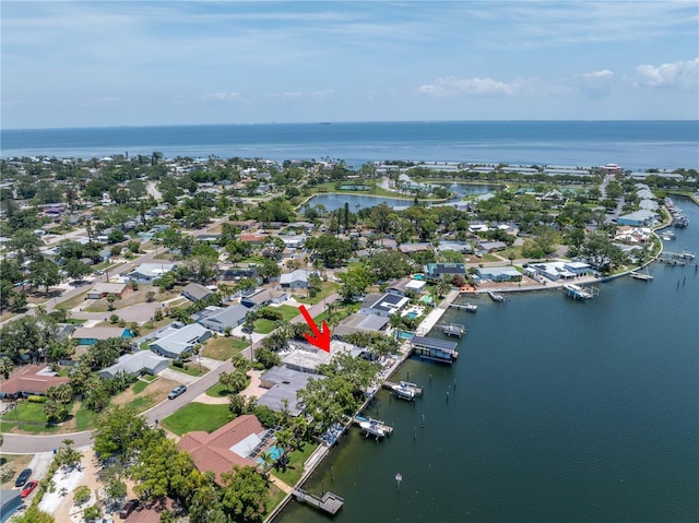 4649 Neptune Dr SE, Saint Petersburg, FL 33705 - aerial overview of property's location with a large body of water and nearby suburban area