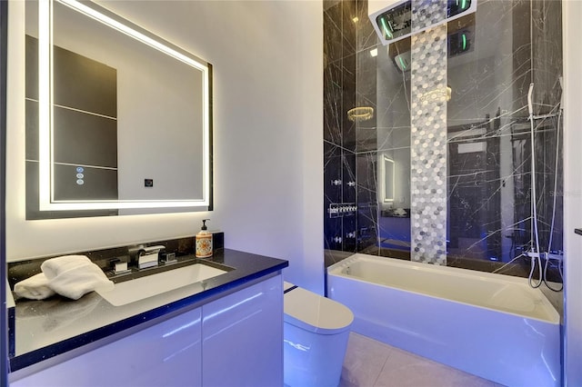 6534 Simone Shores Cir, Apollo Beach, FL 33572 - full bath with toilet, a bath, vanity, and a shower