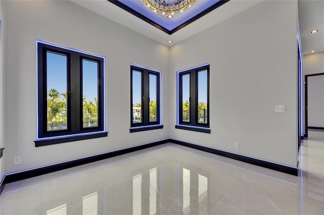 6534 Simone Shores Cir, Apollo Beach, FL 33572 - tiled empty room with baseboards and recessed lighting