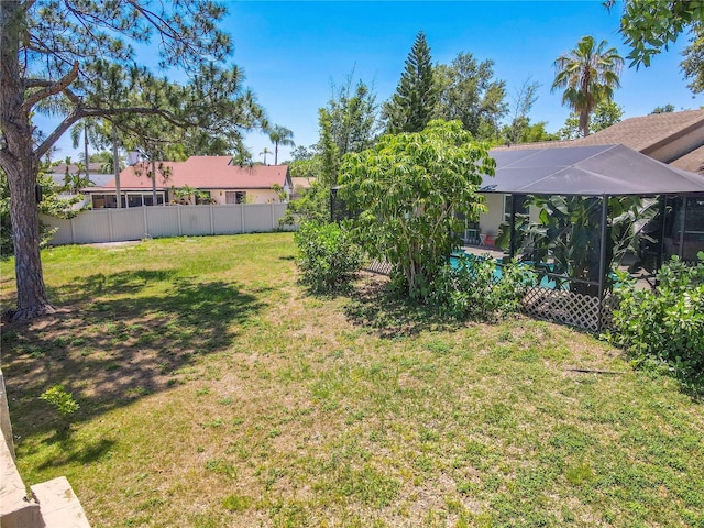 3968 Orchard Hill Cir, Palm Harbor, FL 34684 - view of yard with a lanai