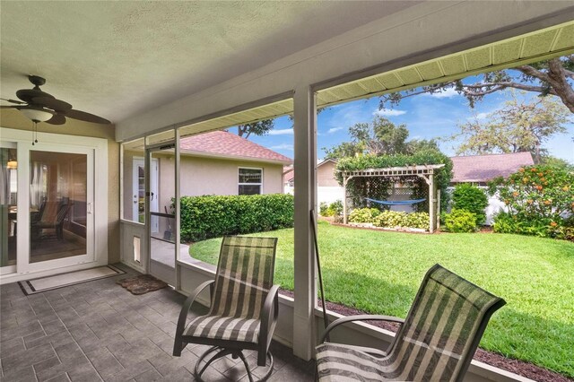 905 Balsamina Dr, Brandon, FL 33510 - sunroom / solarium featuring ceiling fan