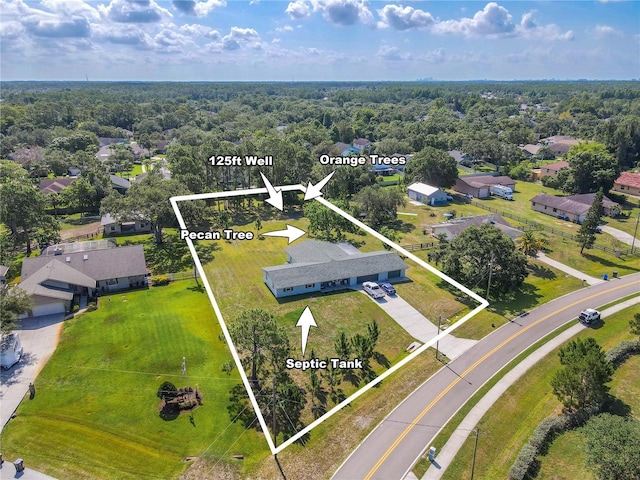 12220 Twin Branch Acres Rd, Tampa, FL 33626 - aerial view of residential area featuring property boundaries highlighted