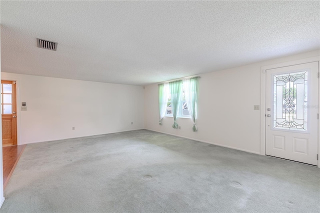 12220 Twin Branch Acres Rd, Tampa, FL 33626 - entrance foyer featuring a textured ceiling, plenty of natural light, and carpet flooring