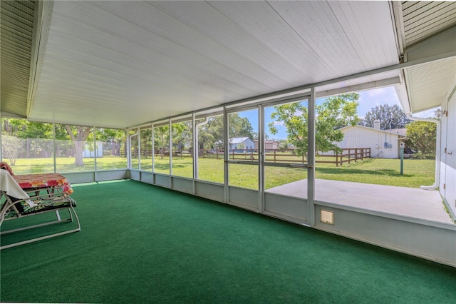12220 Twin Branch Acres Rd, Tampa, FL 33626 - unfurnished sunroom featuring plenty of natural light