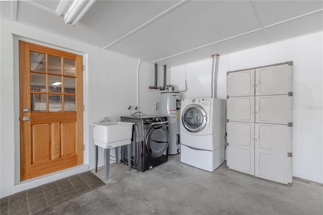 12220 Twin Branch Acres Rd, Tampa, FL 33626 - washroom with washer and clothes dryer and water heater