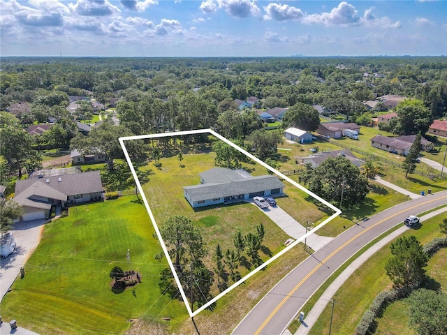 12220 Twin Branch Acres Rd, Tampa, FL 33626 - aerial view of residential area featuring property parcel outlined